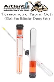 Termometre Deney Seti 1 Paket Termometre Yapım Seti Okul Fen Bilimleri Deney Seti Termo Metre - 4