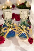 20 Adet Kristal Cam Şİşe Kuru Çiçekli Nişan,Nikah,Düğün Hediyesi - 4