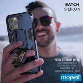 İphone XS Max Kılıf Standlı Yüzüklü Batch Silikon Gold thumbnail 5