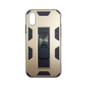 İphone XS Max Kılıf Standlı Yüzüklü Batch Silikon Gold thumbnail 1