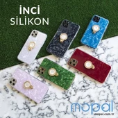 İphone 11 Pro Max Kılıf Yüzüklü Taşlı İnci Yeşil thumbnail 2