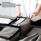 Premium 7'li Antrasit Valiz Düzenleyici Bavul içi Organizer Set Seyahat Hurcu thumbnail 2