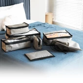 Premium 7'li Antrasit Valiz Düzenleyici Bavul içi Organizer Set Seyahat Hurcu thumbnail 1