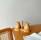 Mien Bambu Standlı Tuzluk Biberlik MİEN-7B08 - 4