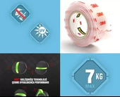 Şeffaf Montaj Bandı 19mm x 1,5m thumbnail 3