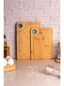 2'li Bambu Kesme Tahtası Kesim Tahtası 28/33 Cm - 1