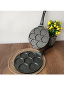 Gülen Yüz Alüminyum Döküm Granit Kaplama Pankek Tava 26 cm - 1