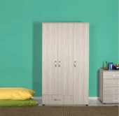Dinamik 3 Kapaklı Tek Çekmeceli Gardırop-Zara 103x187x52 cm - 1