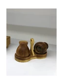 Mien Bambu Akasya Standlı Tuzluk Biberlik Seti MİEN-7B08A - 2