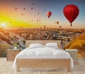 Kapadokya Sıcak Hava Balon Manzaralı Duvar Kağıdı Baskı thumbnail 2