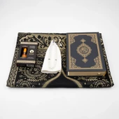 Takke + Esans + Tesbih + Seccade + Kuran Hediye Seti (Hafız Boy, Siyah) thumbnail 3