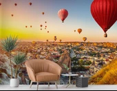 Kapadokya Sıcak Hava Balon Manzaralı Duvar Kağıdı Baskı thumbnail 6