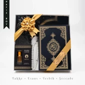Takke + Esans + Tesbih + Seccade + Kuran Hediye Seti (Hafız Boy, Siyah) thumbnail 1