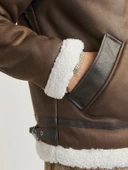 JACK JONES Erkek Rüzgar Geçirmez Camel Ceket Mont 12261819 - 6