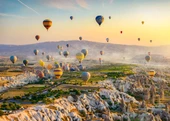 Kapadokya Renkli Sıcak Hava Manzaralı Duvar Kağıdı Baskı - 7