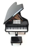Dekoratif Piyano ve Sandalye Siyah 16 cm - 8