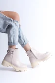 Kadın Fermuarlı Kalın Taban Metal Toka Detaylı Günlük Bot thumbnail 5