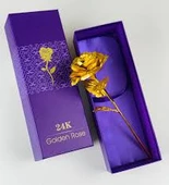 24K Altın Folyo Gül Kaliteli Özel Kutusunda Altın Folyo Gül Sevgiliye Verilecek En Güzel Hediye - 2