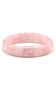 Pembe Kuvars Doğal Taş Bileklik 13 x 15 mm Özel Kesim - 2