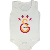 Organik %100 Pamuk Sarı Kırmızı Bebek Askılı Zıbın Body ZBN102 - 1