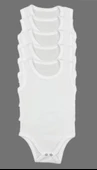 Bebek Basic Zıbın %100 Pamuk Penye Bisiklet Yaka 5 Li Atlet Body Zıbın 3 yaş 4 yaş 5 yaş 6 yaş - 2