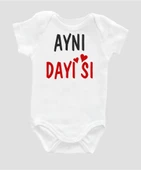 Organik %100 Pamuk Aynı Dayısı Baskılı Bebek Body ZBN067 - 1