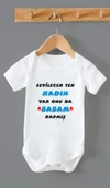 Organik %100 Pamuk Sevilecek Tek Kadın Var Onu da Babam Kapmış Bebek Body ZBN136 - 1
