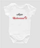 Organik %100 Pamuk Aynı Babaannesi Baskılı Bebek Body Badi Çıtçıtlı Zıbın ZBN119 - 1