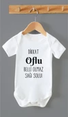 Organik %100 Pamuk Dikkat Oflu Baskılı Bebek Body Badi Çıtçıtlı Zıbın ZBN132 - 1