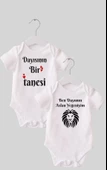 4 Dayı Set 2 'li Organik %100 Pamuk  Baskılı Bebek Body Zıbın ZBN210 - 1