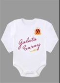 Uzun Kollu Organik %100 Pamuk Galatasary Since 1905 Baskılı Bebek Body ZBN245 - 1