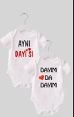 11 Dayı Set 2 'li Organik %100 Pamuk  Baskılı Bebek Body Zıbın ZBN210 - 1