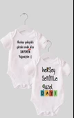 6 Dayı Set 2 'li Organik %100 Pamuk  Baskılı Bebek Body Zıbın ZBN210 - 1