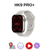 Hk9 Pro Plus 45MM 2.02 Inç Amoled Ekran GÜMÜŞ KASA Akıllı Saat KORDON HEDİYELİ - 3