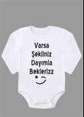 Uzun Kollu %100 Organik Pamuk Baskılı Bebek Body Çıtçıtlı Zıbın ZBN082 - 1