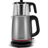 Homend Royaltea 1750H Cam Demlikli Inox Siyah Çay Makinesi - 1