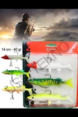 Sasi Yem 3 Adet 14 cm 40gr.Silikon Balık Rapala Lures Yapay Yem Silikon Yem - 4