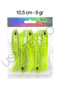 Silikon Balık Sasi Yem 5 Adet 10.5cm 9 Gr Rapala Lures Yapay Yem Turna Levrek Silikon Yem - 2