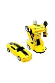 2 In 1 Bumblebee Robota Dönüşen Pilli Işıklı Sesli Camaro Araba - 2