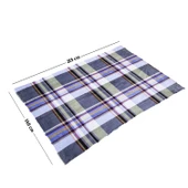 Peluş Polar Televizyon Battaniyesi - Mavi Ekose - TV Battaniye - Acil Durum Battaniyesi - 200*180cm - 3