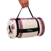 Peluş Polar Kamp Battaniyesi - Mavi Ekose - Acil Durum Battaniye - Argeus Camp - 1