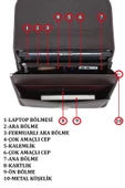 Kahverengi Klasik Evrak Model Erkek 15.6 inç Laptop Çantası - 8