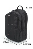 Siyah Basic 17,3 inç Unisex Laptop Sırt Çantası - 2