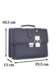Lacivert Klasik Evrak Model Erkek 15.6 inç Laptop Çantası - 5