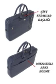Lacivert Unisex 17,3 inç Evrak-Laptop Çantası - 3