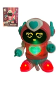 Robot Çarp Dön Sesli Işıklı 5 fonksiyonlu 15cm Pembe Renk DANCEROBOT - 1
