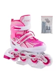 Paten Ayarlanabilir 2+2 ve 2+1+1  Işıklı Metal Gövde Alıştırma Pateni Çantalı - 1