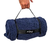 Peluş Polar Televizyon Battaniyesi - Lacivert - TV Battaniye - Acil Durum Battaniyesi - 200*180cm - 2