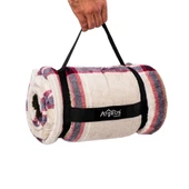 Peluş Polar Kamp Battaniyesi - Mavi Ekose - Acil Durum Battaniye - Argeus Camp - 1