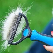 Plastik Saplı Metal Kedi Köpek Bakım Kıtık Tüy Topak Açıcı Tarak - 3